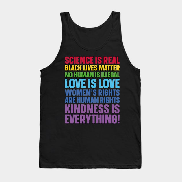 Science is Real Black Lives Matter Love Is Love Equality Tank Top by trendingoriginals